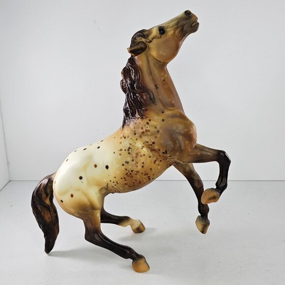 Breyer Horse Rawhide Wild Appaloosa Mustang Semi Rearing Stallion #702495 Signed - Picture 1 of 16